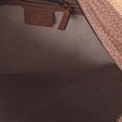 Pre Owned Gucci Straw And Crocodile Secret Medium Hobo