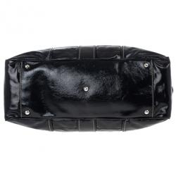 Pre Owned Gucci Black Snow Glam Medium Boston Bag