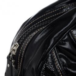 Pre Owned Gucci Black Snow Glam Medium Boston Bag