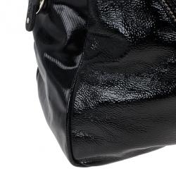 Pre Owned Gucci Black Snow Glam Medium Boston Bag