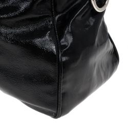 Pre Owned Gucci Black Snow Glam Medium Boston Bag