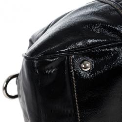 Pre Owned Gucci Black Snow Glam Medium Boston Bag