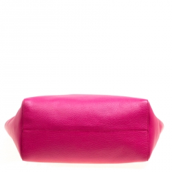 Pre Owned Gucci Pink Leather Large Swing Shopper Tote