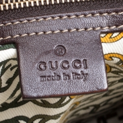 Pre Owned Gucci Green Python Small Pelham Shoulder Bag
