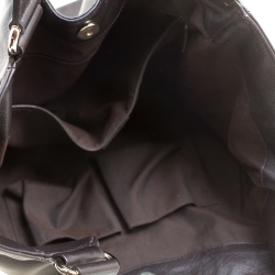 Pre Owned Gucci Dark Brown Leather Hobo