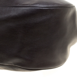Pre Owned Gucci Dark Brown Leather Hobo