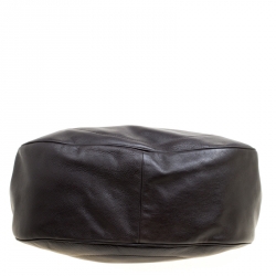 Pre Owned Gucci Dark Brown Leather Hobo