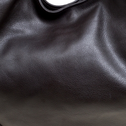 Pre Owned Gucci Dark Brown Leather Hobo