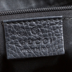 Pre Owned Gucci Black Suede and Guccissima Leather Messenger Bag
