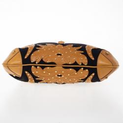 Pre Owned Gucci Canvas And Brown Leather ‘New Jackie’ Hobo