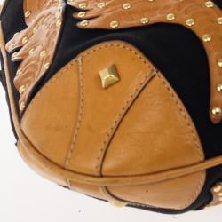 Pre Owned Gucci Canvas And Brown Leather ‘New Jackie’ Hobo