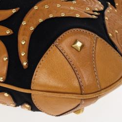 Pre Owned Gucci Canvas And Brown Leather ‘New Jackie’ Hobo