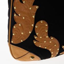 Pre Owned Gucci Canvas And Brown Leather ‘New Jackie’ Hobo