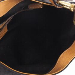 Pre Owned Gucci Canvas And Brown Leather ‘New Jackie’ Hobo
