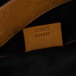 Pre Owned Gucci Canvas And Brown Leather ‘New Jackie’ Hobo