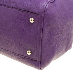 Pre Owned حقيبة سوهو غوتشي متوسطة جلد حُبيبي سوداء