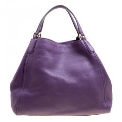 Pre Owned حقيبة سوهو غوتشي متوسطة جلد حُبيبي سوداء