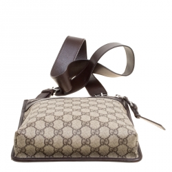 مملوكة مسبقًا Gucci Beige/Brown GG Canvas and Leather Crossbody Bag