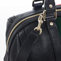 Pre Owned Gucci Web Detail Boston Bag 