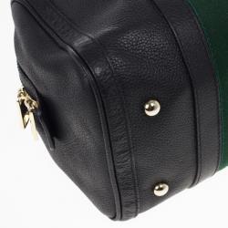 Pre Owned Gucci Web Detail Boston Bag 
