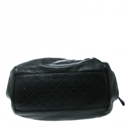 مملوكة مسبقًا Gucci Black Guccissima Leather Medium Sukey Boston Bag
