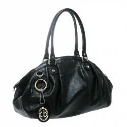 مملوكة مسبقًا Gucci Black Guccissima Leather Medium Sukey Boston Bag