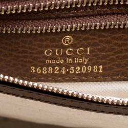 Pre Owned حقيبة يد غوتشي سوينغ متوسطة جلد بنية داكنة