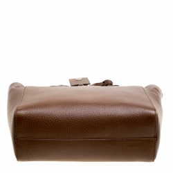 Pre Owned حقيبة يد غوتشي سوينغ متوسطة جلد بنية داكنة