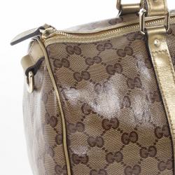 مملوكة مسبقًا Gucci Gold Crystal Lame Joy Boston Satchel