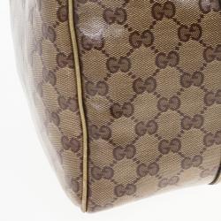 مملوكة مسبقًا Gucci Gold Crystal Lame Joy Boston Satchel