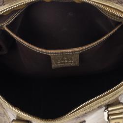 مملوكة مسبقًا Gucci Gold Crystal Lame Joy Boston Satchel