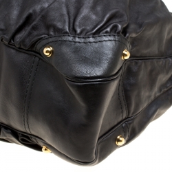 مملوكة مسبقًا حقيبة غوتشي جوكي كبيرة جلد سودا ء