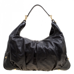 مملوكة مسبقًا حقيبة غوتشي جوكي كبيرة جلد سوداء