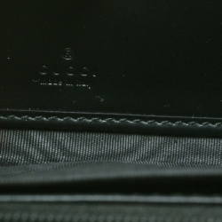 Pre Owned محفظة غوتشي بسحاب ملتف جلد غوتشيسيما سوداء