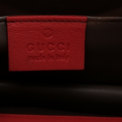 Pre Owned Gucci Pink Suede Broadway Abend Clutch 