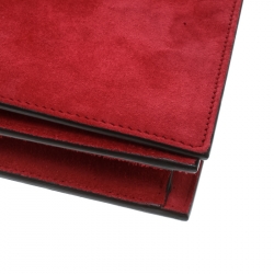 Pre Owned Gucci Pink Suede Broadway Abend Clutch 