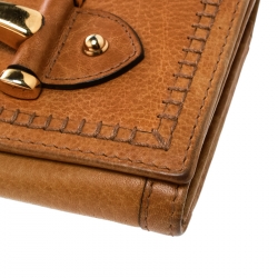 Gucci Yellow Leather Horsebit Continental Wallet