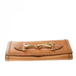 Gucci Yellow Leather Horsebit Continental Wallet