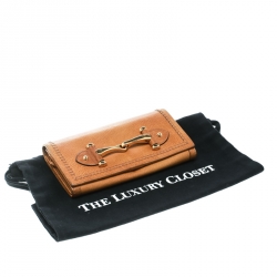Gucci Yellow Leather Horsebit Continental Wallet