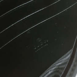 Pre Owned Gucci Beige/Black GG Supreme Canvas and Leather Pearl Peony Wallet On Chain