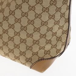Pre Owned Gucci Beige Craft GG Tote Bag