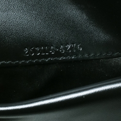 Gucci Black GG Fabric and Leather Trim Tri Fold Wallet
