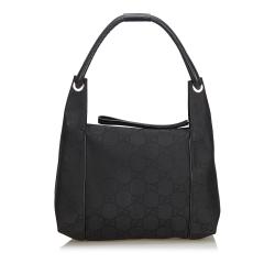 Pre Owned Gucci Black Jacquard GG Everyday Bag