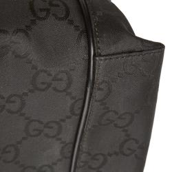 Pre Owned Gucci Black Jacquard GG Everyday Bag