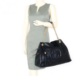 Pre Owned Gucci Soho Large Leather Shoulder Bag 