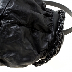 Pre Owned Gucci Black Leather Galaxy Top Handle Bag