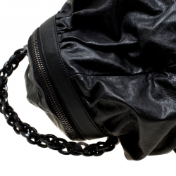 Pre Owned Gucci Black Leather Galaxy Top Handle Bag