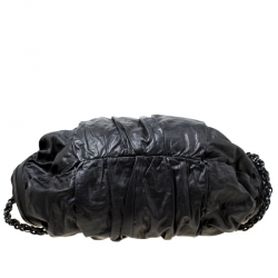 Pre Owned Gucci Black Leather Galaxy Top Handle Bag