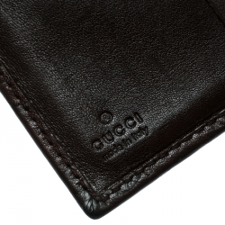 Pre Owned محفظة غوتشي هيستريا فرنش جلد غوتشيسيما بنية داكنة