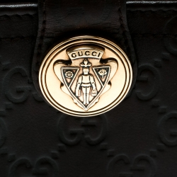 Pre Owned محفظة غوتشي هيستريا فرنش جلد غوتشيسيما بنية داكنة